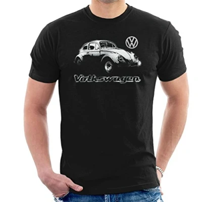 Image of Volkswagen Men&#039;s Beetle Spray Paint T Shirt, Black, L