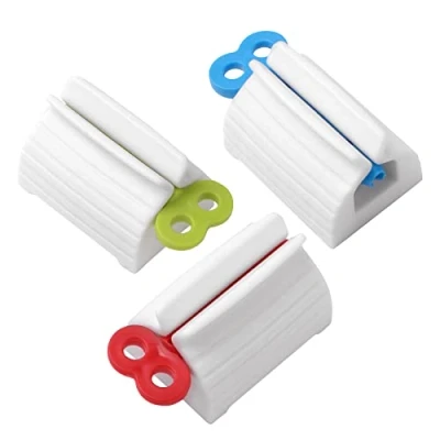 Image of 3pcs Rolling Tube Toothpaste Squeezer Seat Holder Stand for Bathroom Accessories（Mix Color）
