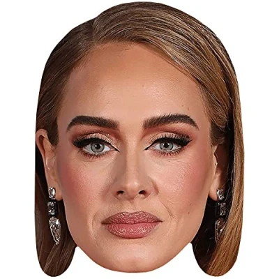 Image of Adele (Make up) Celebrity Mask, Flat Card Face, Fancy Dress Mask