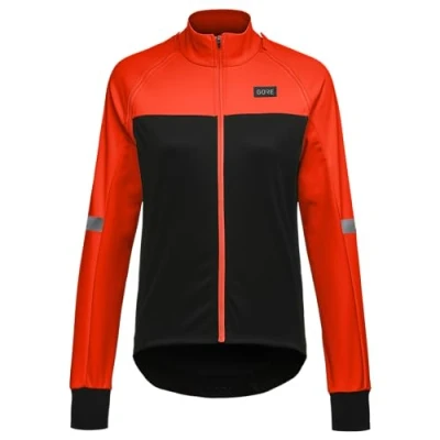 Image of GOREWEAR Phantom Jacket Womens, Black/Fireball, 34