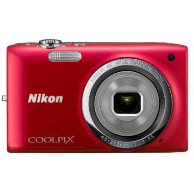 Image of Nikon Coolpix S2700 Digital Camera 16 Megapixels 6x Optical Zoom 6.7 cm (2.7 Inch) TFT Display Red (Renewed)