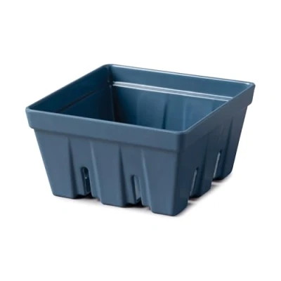 Image of Zeal Fridge Storage Box for Fruits and Berries, Melamine Kitchen Container Wash Serve Berry Colander Box, 12cm (Provence Blue)