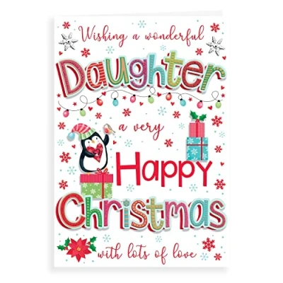 Image of Regal Publishing Modern Christmas Card Daughter 9 x 6 inches
