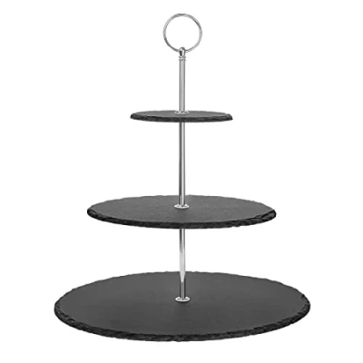 Image of Olympia 3 Tier Slate Etagere Cake Stand Fridge and Freezer Safe 300x345mm