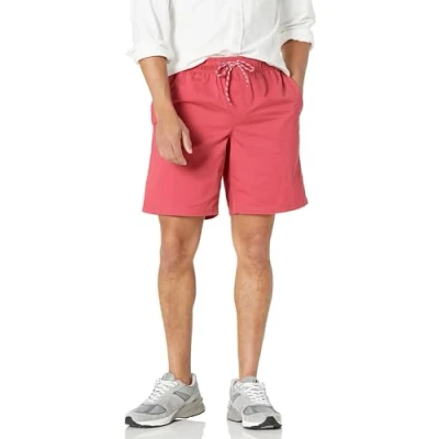 Image of Amazon Essentials Men&#039;s 8&quot; Inseam Relaxed Fit Drawstring Walk Short (Available in Plus Size), Raspberry Red, XXL