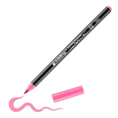 Image of edding 4200 porcelain brush pen pink 1 nib 4 mm felt for painting and decorating ceramics, dishwasher safe, lightfast ink, quick drying