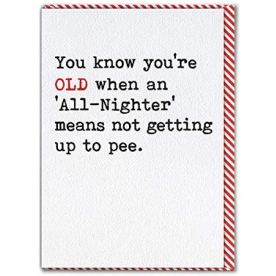 Image of Brainbox Candy Funny Birthday Cards Silly Humorous Happy &#039;All nighter&#039; Perfect For Best Friends Mates Him Her Boyfriend Girlfriend Partner