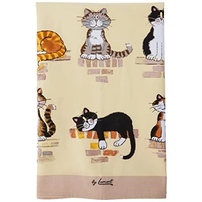 Image of Samuel Lamont When The Cat&#039;s Away Union Tea Towel