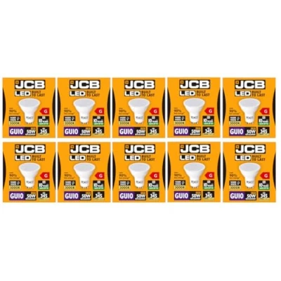 Image of 10 X JCB 5w = 50w LED GU10 100deg 3000k Warm White 350lm [Energy Class A+]
