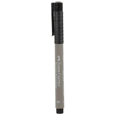 Image of Faber Castell Art &amp; Graphic Pitt Artist Pen Fineliner M India Ink Pen, Warm Grey Iv, Single For Art, Craft, Drawing, Sketching, Home, School, University, Colouring