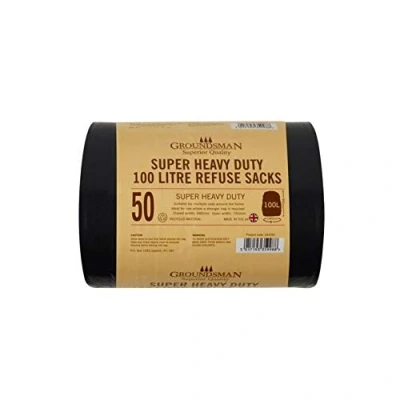 Image of Groundsman Super Heavy Duty Refuse Sacks 100L Roll of 50