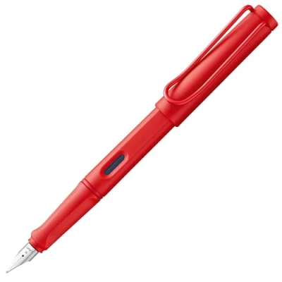 Image of Lamy Safari Cosy Fountain Pen 020 Special Edition, Modern in Strawberry Colour with Ergonomic Grip and Timeless Design, Nib Strength EF, Model, Pack of 1