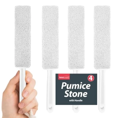 Image of 4pk Pumice Stone for Toilet Cleaning Removes Limescale, with Handle Cleaner