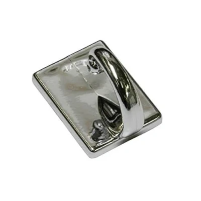 Image of Gardinia 2 x Self Adhesive Curtain Tie Hooks for Tying and Draping Light Fabric Length 2.5cm Plastic Chrome