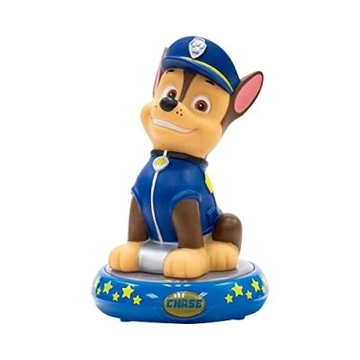 Image of Kids Euroswan PW19761 LAMPARA Paw Patrol Figure 3D Chase Night LAMP, Drawing, Multicoloured, 9in x 5.5in