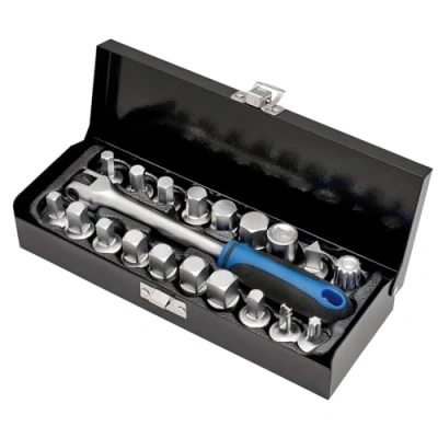 Image of Draper 12396 Oil Drain Sump Plug Key Set, 3/4&quot; Sq. Dr. (20 Piece)