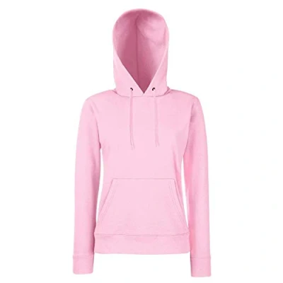 Image of Fruit of the Loom 62038 Women’s Ladies’ Lady Fit Hooded Sweatshirt, Womens, Hoodie, Sweat, pink