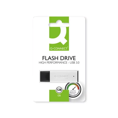 Image of Q Connect Black/Silver USB 3.0 High Performance 128GB Flash Drive