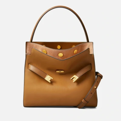 Image of Tory Burch Lee Radziwill Small Double Suede and Leather Bag