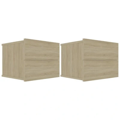 Image of vidaXL Bedside Cabinets 2 pcs Sonoma Oak 40x30x30 cm Engineered Wood