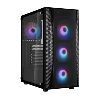 Image of SilverStone FARA B1 PRO, ARGB lighting tempered glass mid tower ATX chassis, SST FAB1B PRO