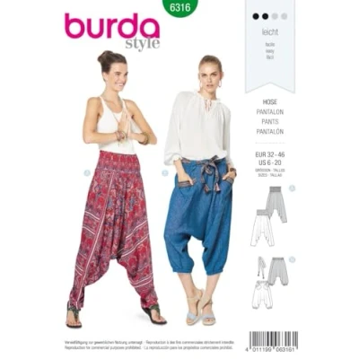 Image of Trousers, Burda 6316 32 46