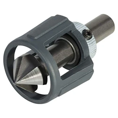 Image of wolfcraft HSS Countersink with Depth Stop, triangular shaft I 4391000 For deburring and countersinking bores in metal