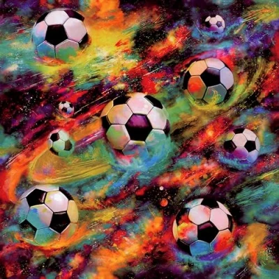 Image of Holden Decor Football Galaxy Multi Wallpaper 13780