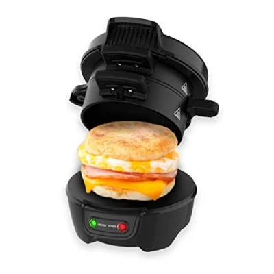 Image of High Street TV Drew &amp; Cole Breakfast Electric Sandwich Maker Grilled With Easy To Clean Non Stick Cooking Plates, Black