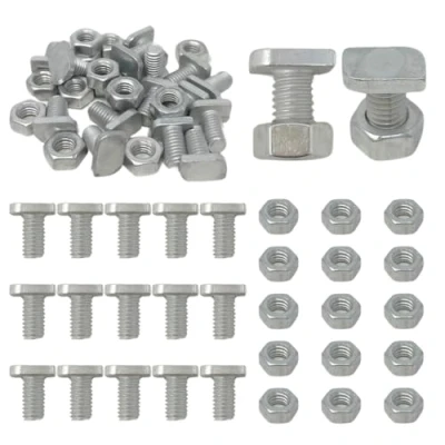 Image of 15 Cropped Head Aluminium Greenhouse Nuts and Bolts Genuine Elite Greenhouses Parts