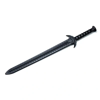 Image of Martial Arts Black Polypropylene Plastic Medieval Training Sword V2