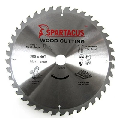 Image of Spartacus 305mm Diameter x 40 Teeth 30mm Bore Wood Cutting Mitre Chop Saw Blade Fits Dewalt DW708 DW716 DWS780