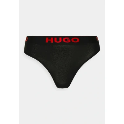 Image of HUGO Thong Sporty LOGO Thong, Women&#039;s, Size: XS, Black