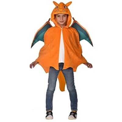 Image of (PKT) (9909057) Child Charizard Costume Cape (3 7yr)