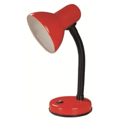 Image of Red Desk Lamp Flexible Reading Light Decorative Table Office Study Bedsides with Bulb