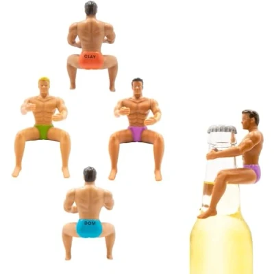 Image of Inevitable Party Drinking Buddies Bottle Drink Markers, Multi coloured, Pack of 4