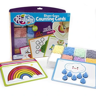 Image of Learning Resources EI 1914 Set Playfoam Shape &amp; Learn Counting Preschool Readiness Activity, Ages 3+, Multicoloured, M