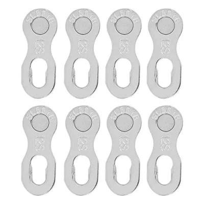 Image of Keenso 4 Pair Bike Chain Link, Steel Bicycle 12Speed Missing Link Connector Parts Cycling Accessory(Silver)