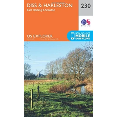 Image of Explorer 230 Diss &amp; Harleston Map With Digital Version