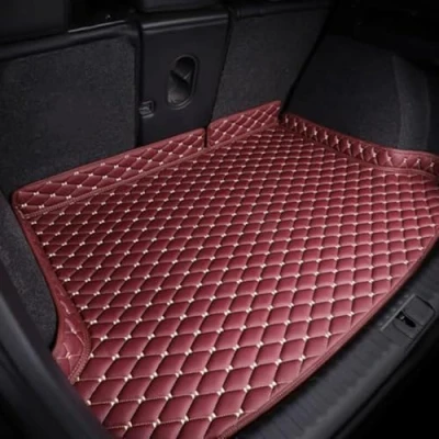 Image of CUULESA Car Leather Boot Mats, for Peugeot 3008 GT Line 2019 2024 Waterproof Anti Slip Scratch Tray Liners Luggage Mat Interior Accessories,F