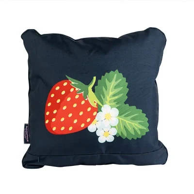 Image of Summerhouse by Navigate Strawberries &amp; Cream 45 x 45cm Cushion Strawberry