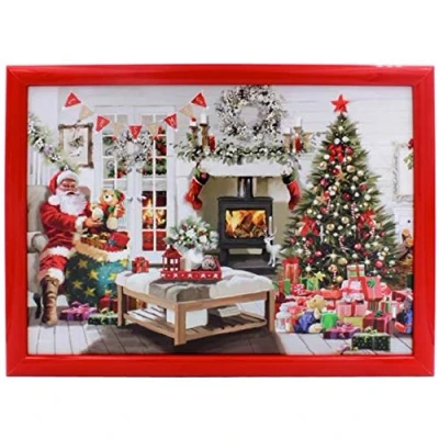 Image of The Leonardo Collection LP52050 Christmas Macneil Santa Cushioned Lap Tray, 44x34x6cm
