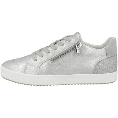 Image of Geox Womens D Blomiee Sneakers, Silver, 4 UK