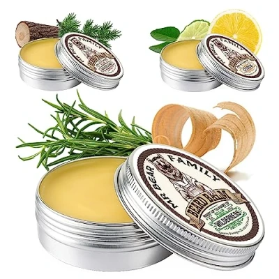 Image of Beard Balm Wax for Men Nourishing Conditioner Moisturiser Contains Shea Butter + Beeswax Jojoba Oil Scented Softener Styling 60ml (Wilderness, 60ml)