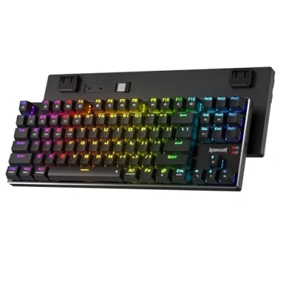 Image of Redragon K660RGB PRO Wireless RGB Gaming Keyboard, 80% 87 Keys BT/2.4Ghz Tri Mode Aluminum Mechanical Keyboard w/Mac Function Keys, Hot Swap Sockets &amp; Noise Absorbing Form, Red Switch