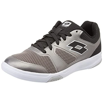 Image of Lotto DINAMICA 3 III, Mens Low Top Oxford Flat, Grigio e Nero, 11.5 UK (46 EU)
