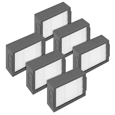 Image of kwmobile Replacement Filters 6 Pack Compatible with iRobot Roomba e5 / e6 e7 i7 i7+ Spare Part Filter for Robot Vacuum Cleaner Set of