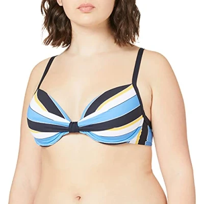 Image of ESPRIT Women&#039;s 041ef1a330 Bikini Top, 401/Navy 2, 36_B