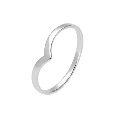 Image of Sterling Silver Wishbone Ring Size R