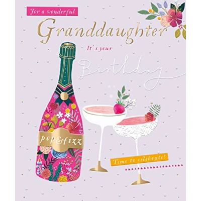 Image of Wonderful Granddaughter Birthday Greeting Card Ling Design Popberry Range Cards KK0087W
